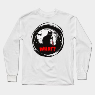 Suspicious Kitty Long Sleeve T-Shirt